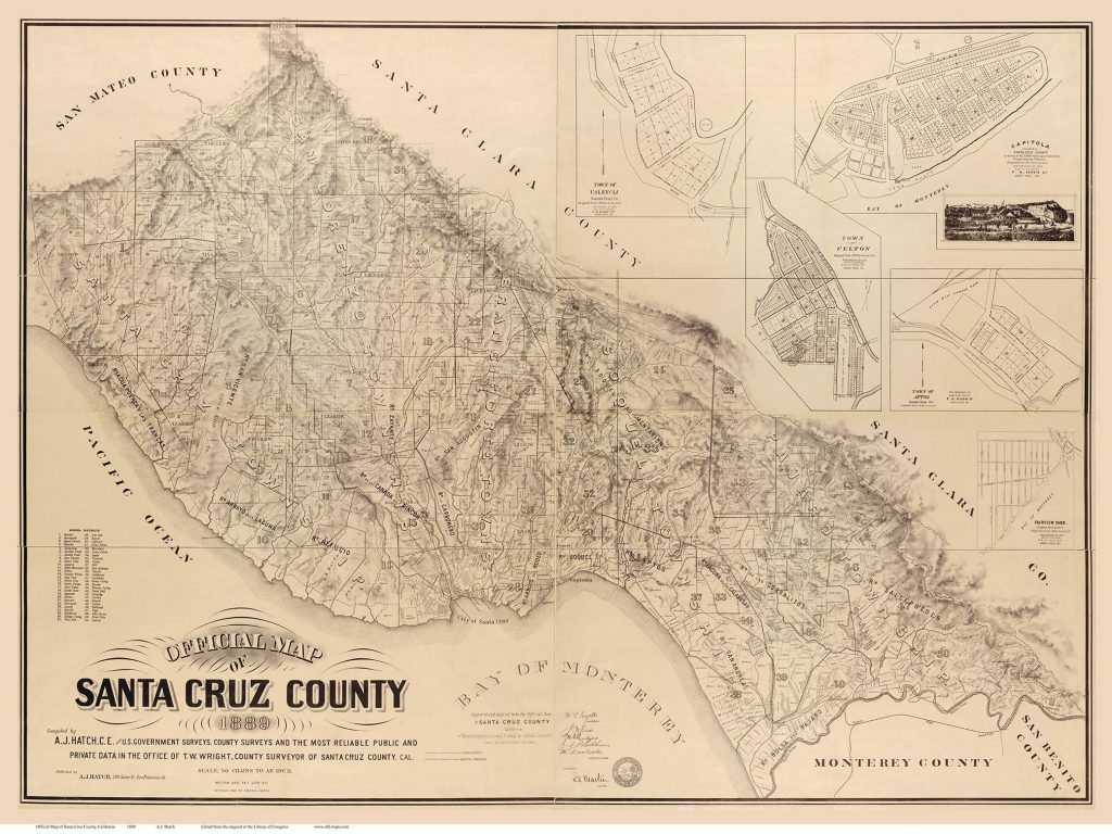 Санта и карты. Карта 1889. Старинные карты Калифорнии. Карта виноделия Калифорнии.