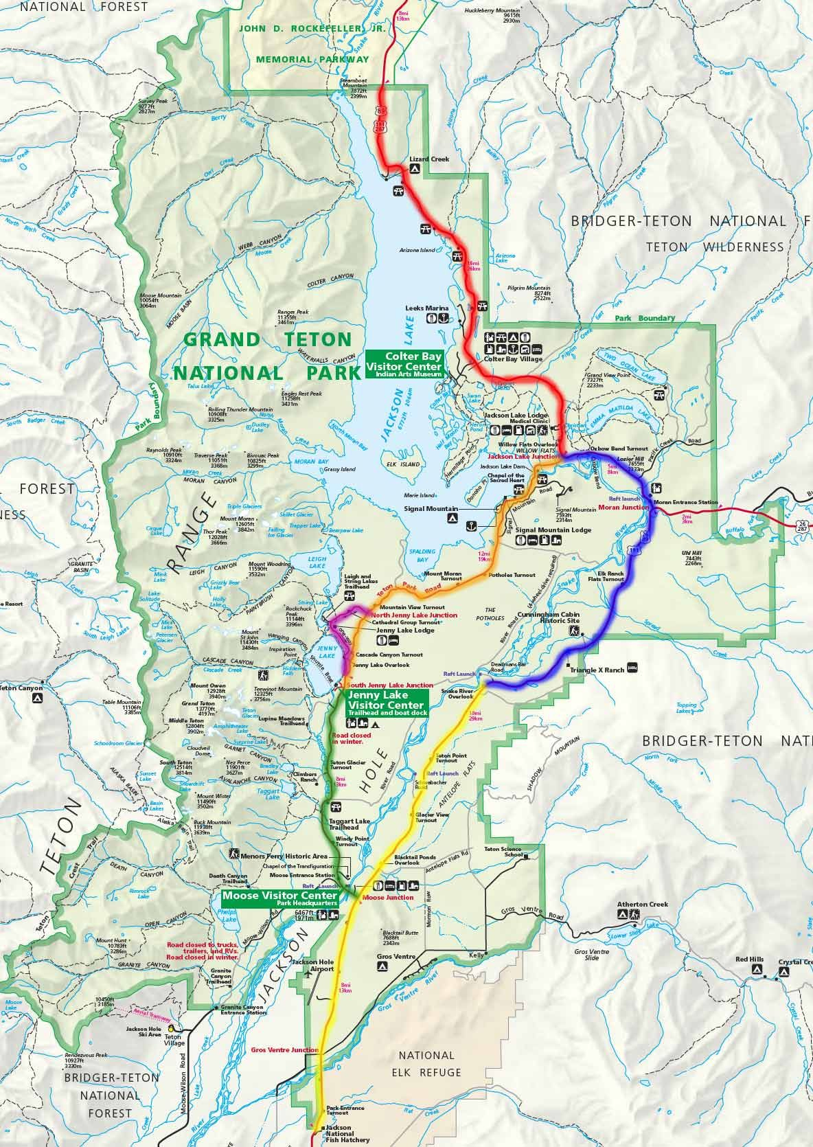 Grand Teton National Park Scenic Drives Locator Map | Travel | Grand - Printable Map Of Grand Teton National Park