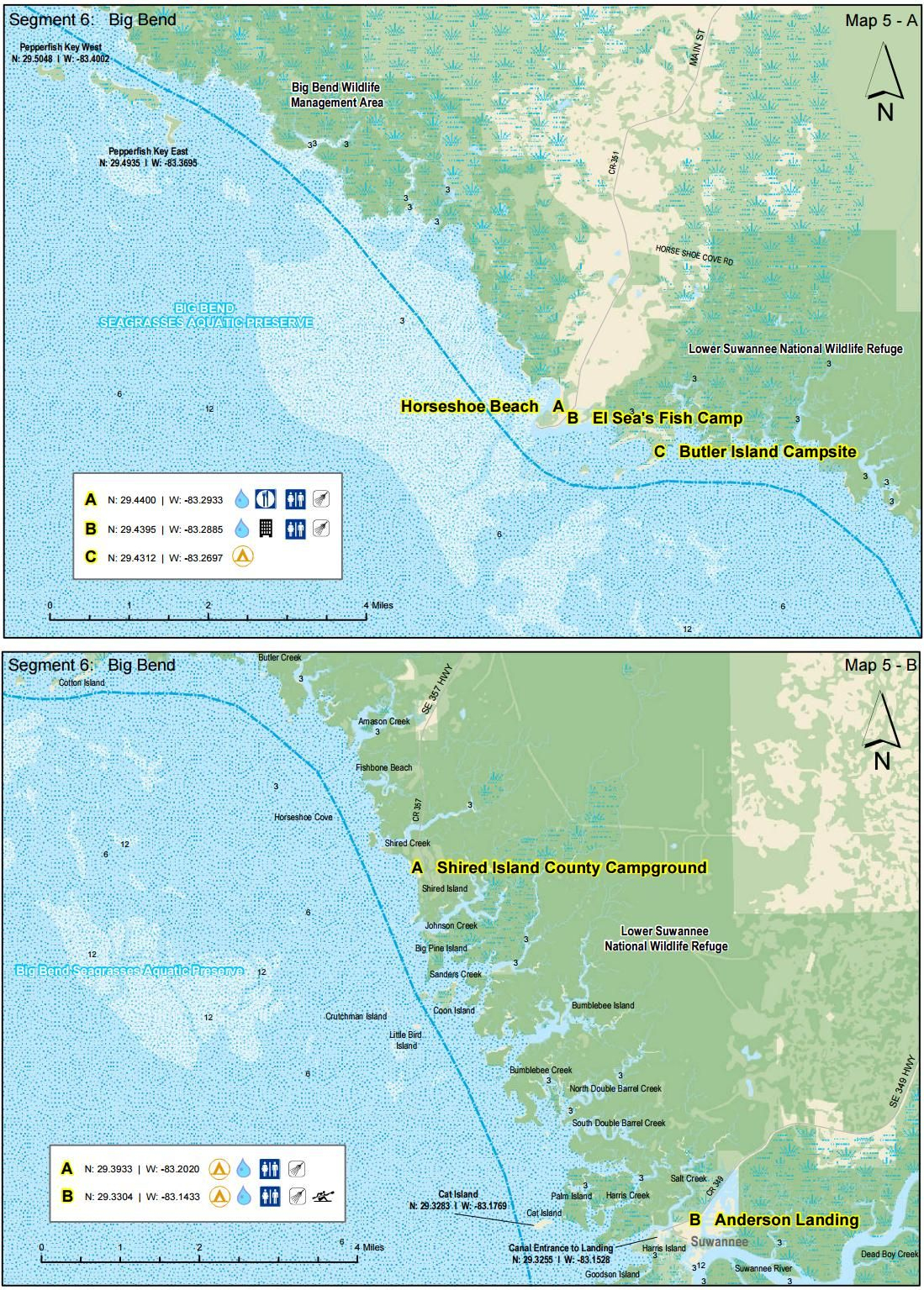 Halfway Point To Anderson Landing - Florida Circumnavigational - Florida Paddling Trail Maps