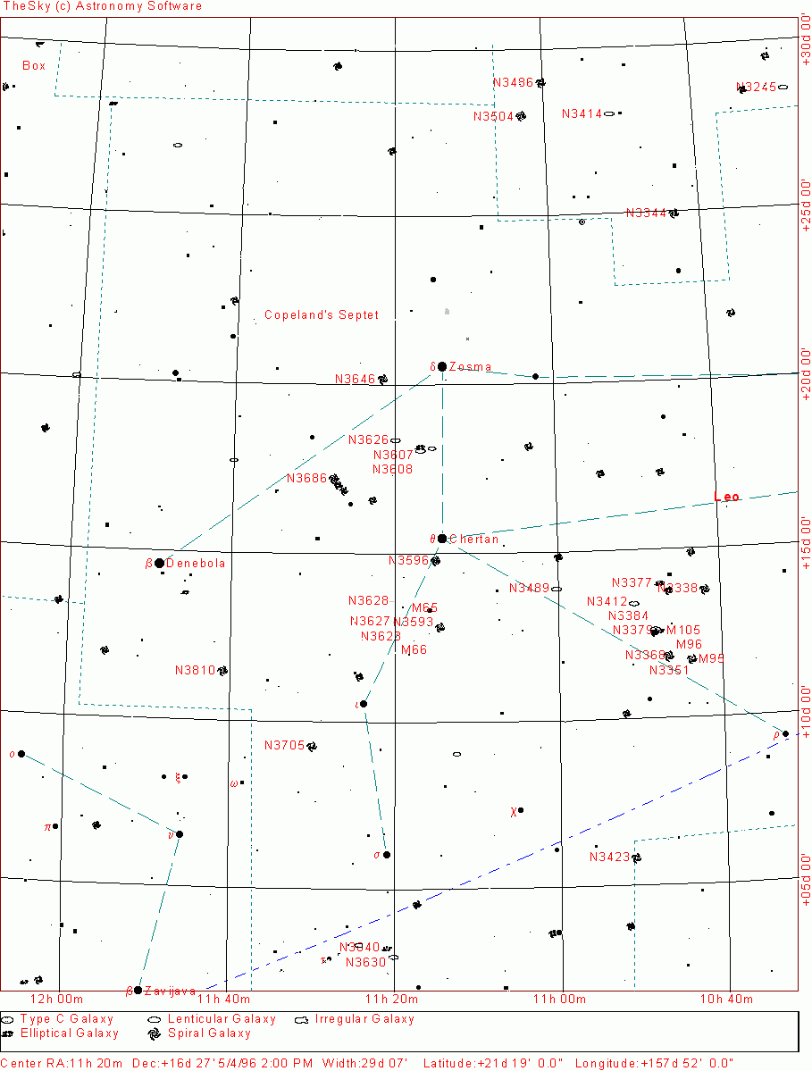 Hawaiian Astronomical Society Deepsky Atlas - Leo - Printable Constellation Map