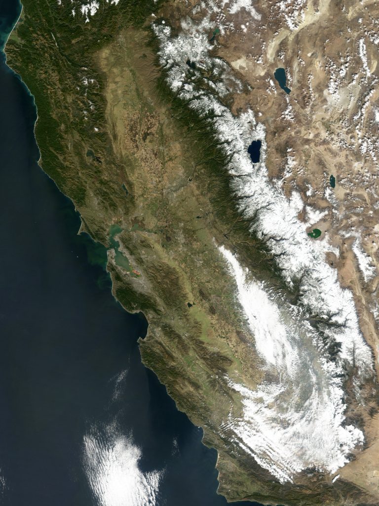 Heavy Snowfall In California Sierras California Snow Map Printable Maps