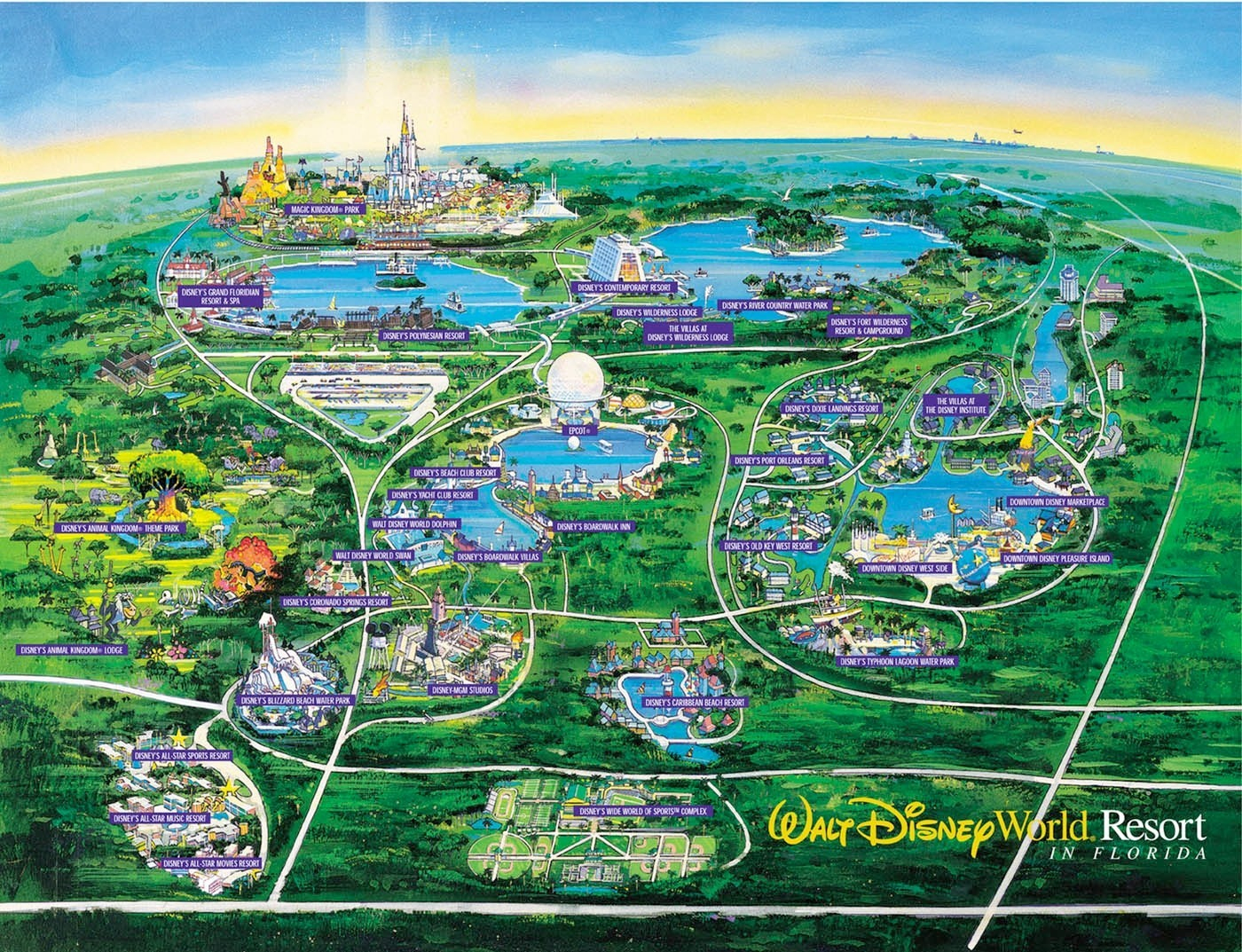 Helpful Links For Walt Disney World In Printable Maps Resort Map Wdw