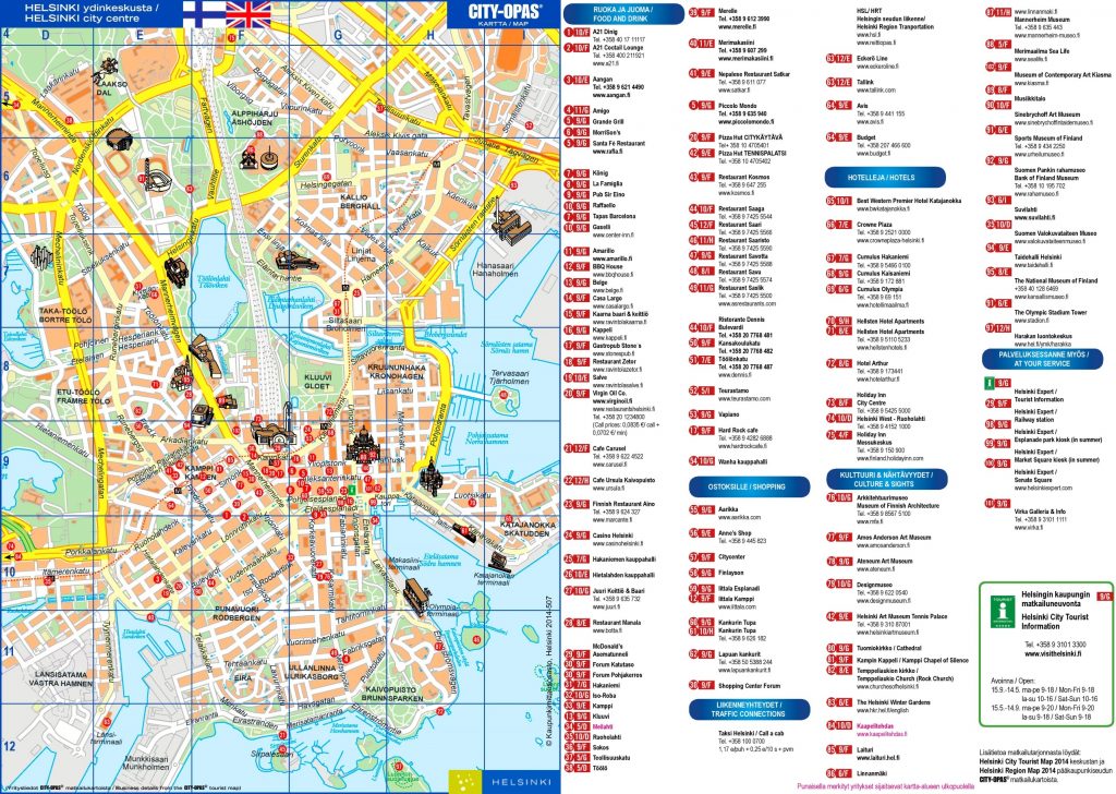 Helsinki Tourist Map - Helsinki City Map Printable - Printable Maps