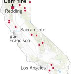 Here's Where The Carr Fire Destroyed Homes In Northern California   Fire Map California 2018