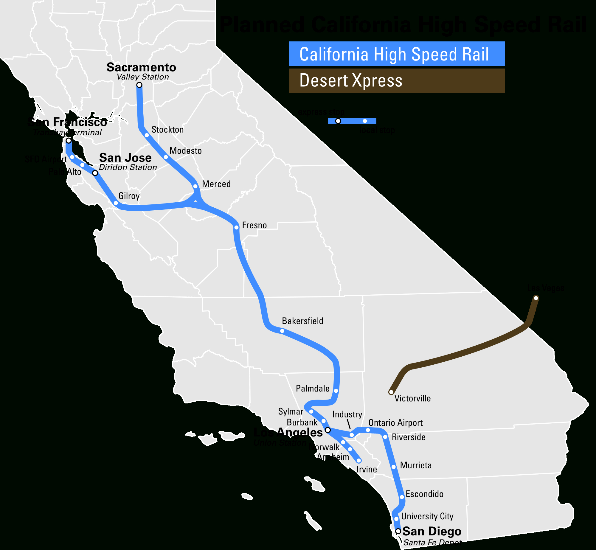 High Speed Rail To Las Vegas Breaks Ground 2017 - Canyon News - California High Speed Rail Project Map