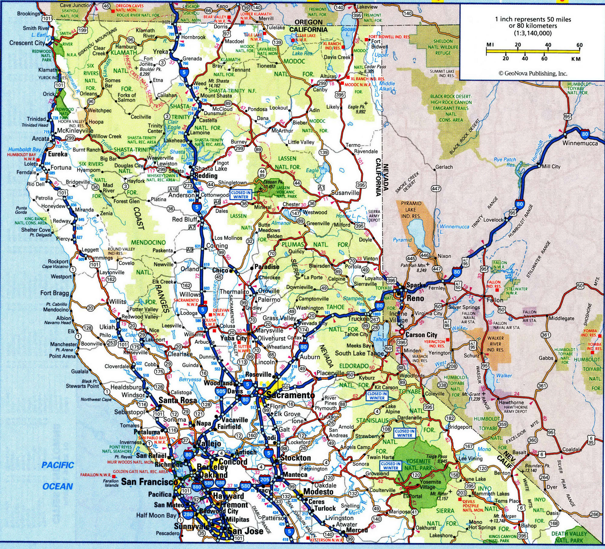 Highway Map Of Northern California Free Download N Californ Crc At - California Road Map Free