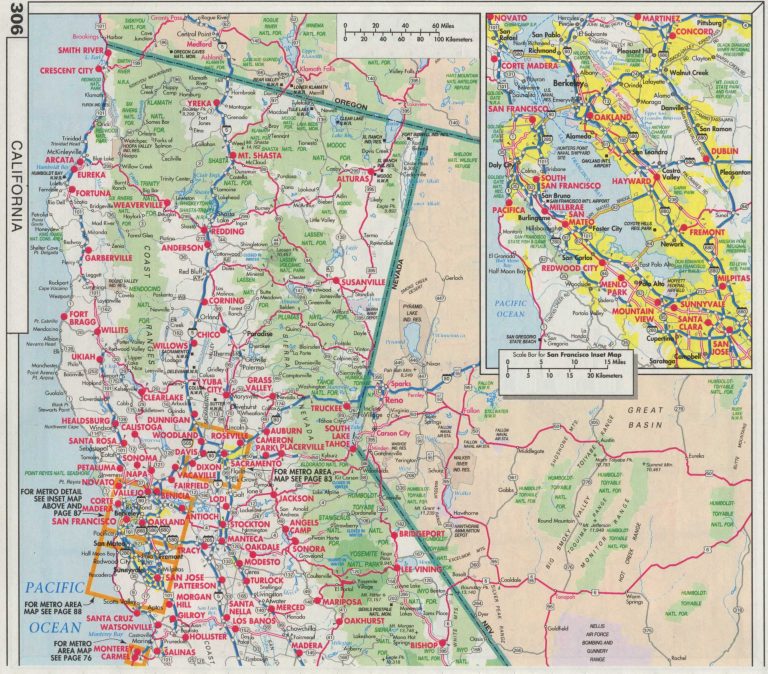 Highway Map Of Northern California Klipy Driving Map Of Northern   Highway Map Of Northern California Klipy Driving Map Of Northern California 768x674 