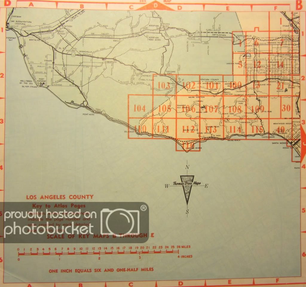 Historic Thomas Brothers Maps (56K Warning) - Thomas Guide Southern California Arterial Map 