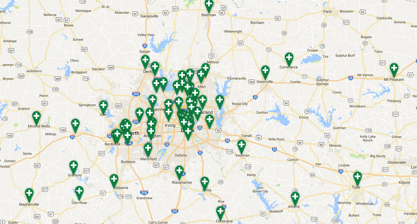Home - Dfwhc - Texas Health Dallas Map
