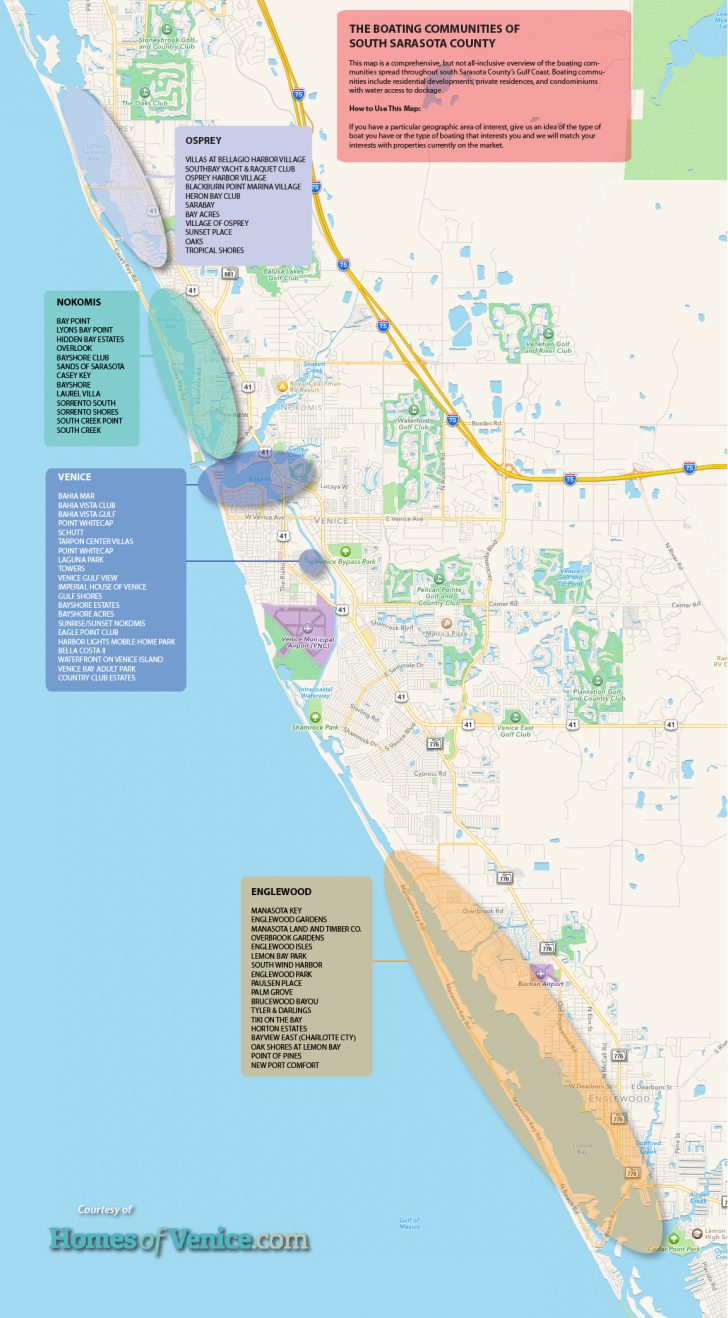 Map Of South Venice Florida