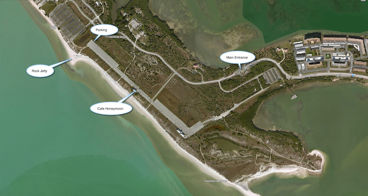 Honeymoon Island - Florida Beach Weddings | Destination Weddings - Honeymoon Island Florida Map