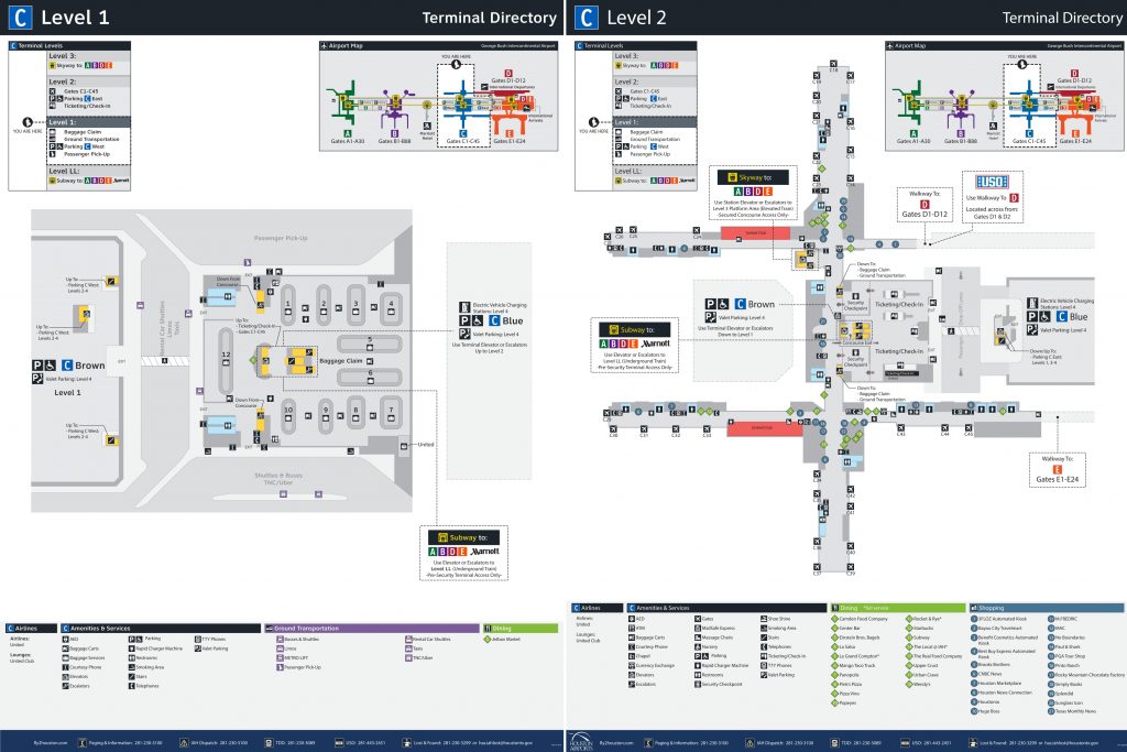 Houston Airport Terminal C Map - Houston Texas Map Airports - Printable ...