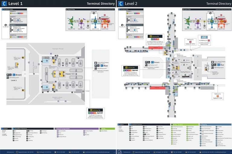 Houston Airport Terminal C Map Houston Texas Map Airports Printable