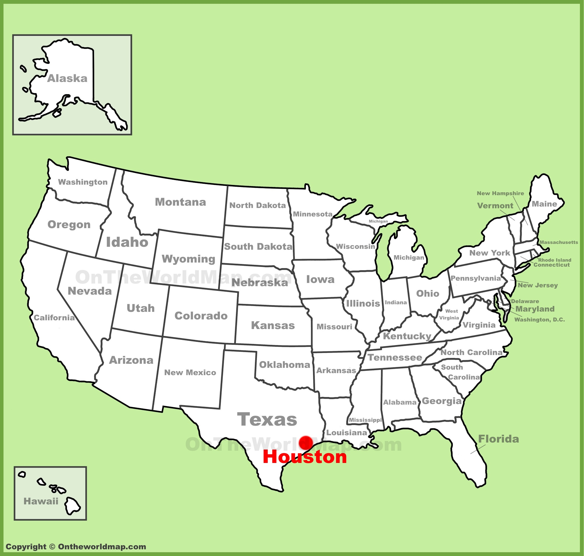 Houston Location On The U.s. Map - Houston Texas Map