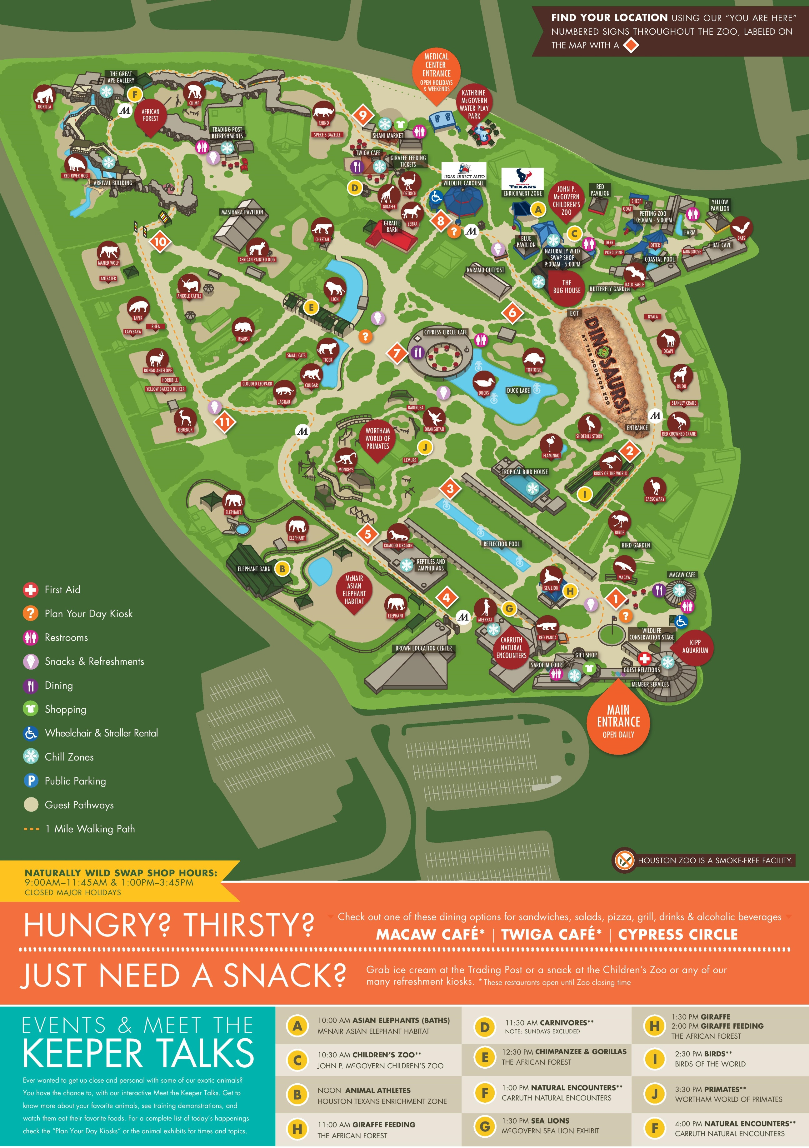 Houston Zoo Map - Show Map Of Houston Texas
