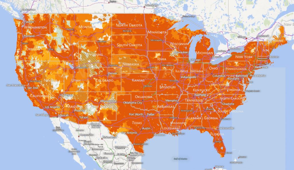 How Does Google Fis Coverage Compare To Att And Verizon The Verge Verizon 4g Coverage Map Florida 1024x592 
