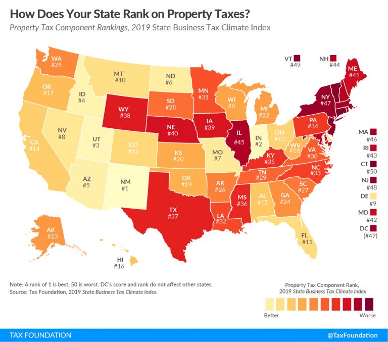 How Does Your State Rank On Property Taxes? | 2019 State Rankings ...