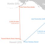 How Far Is Hawaii From The Nearest Landmass? – Sasha Trubetskoy   Map Of Hawaiian Islands And California