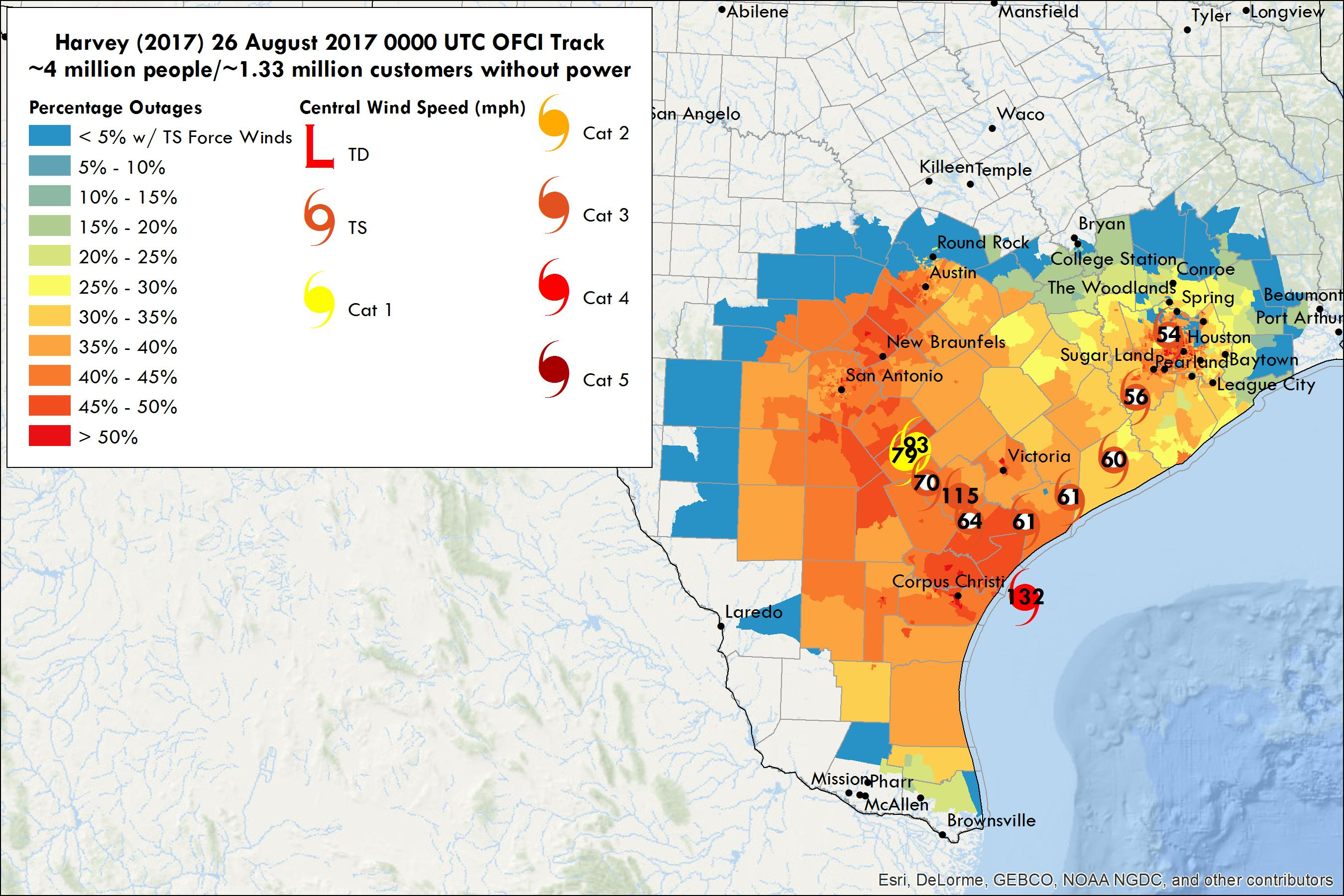 Hurricane Harvey Power Outages |Vehicle To Grid Uk - Entergy Texas Outage Map