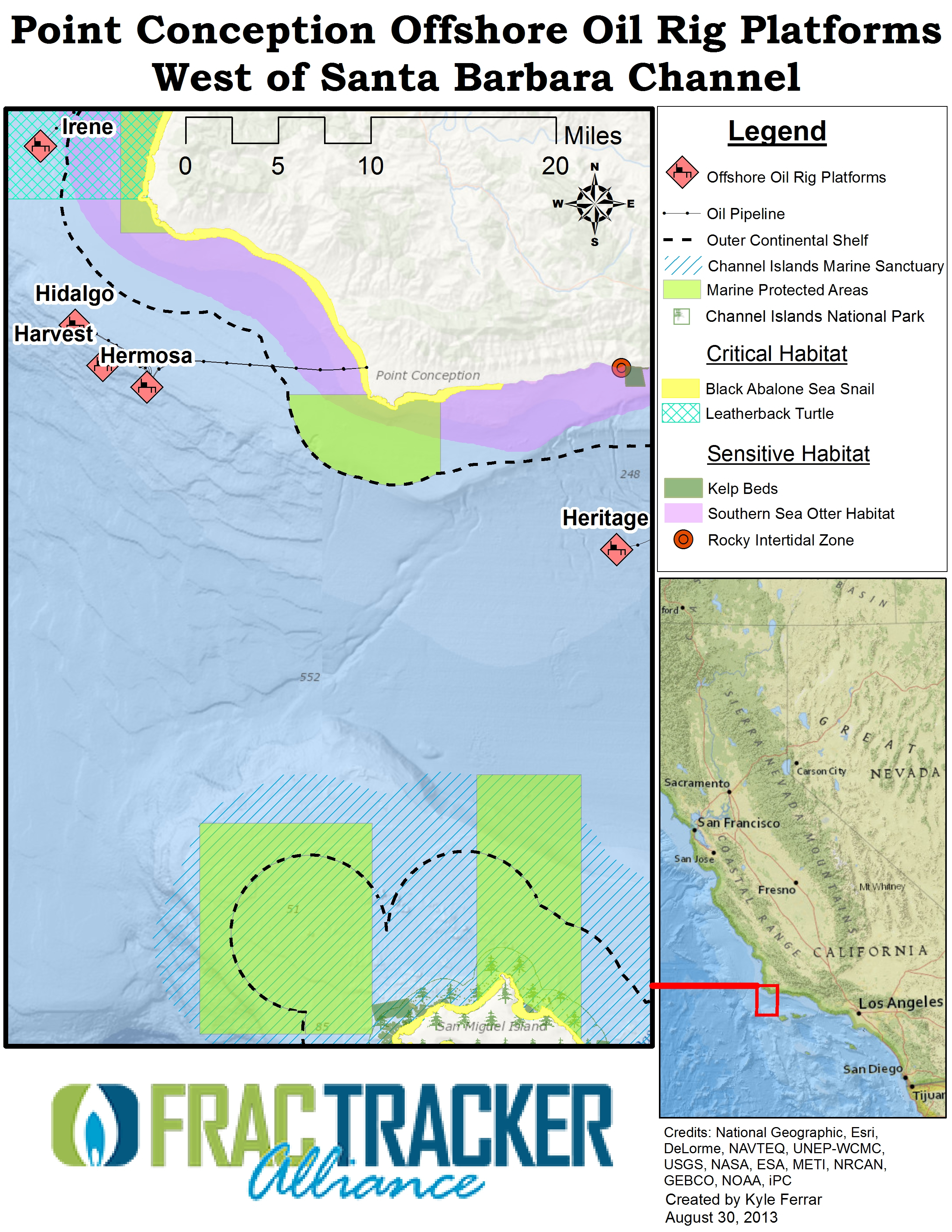 Hydraulic Fracturing Offshore Wells On The California Coast - Fracking In California Map