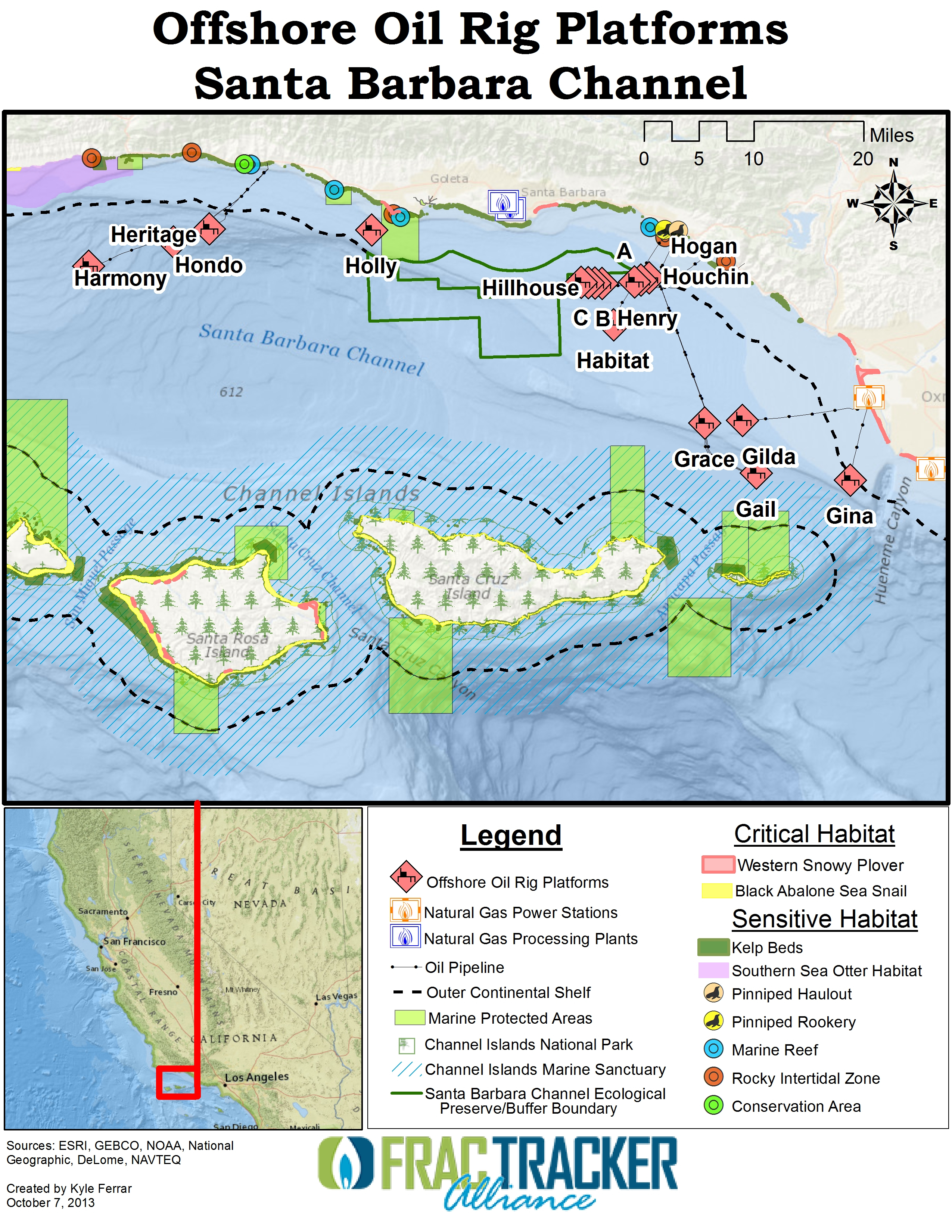 Hydraulic Fracturing Offshore Wells On The California Coast - Texas Oil Rig Fishing Map