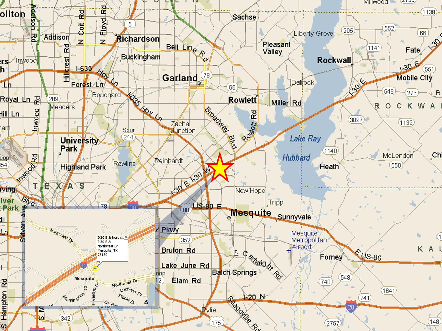 I-30 &amp;amp; Northwest Dr, Dallas, Tx | Slj Company, Llc - Mesquite Texas Map