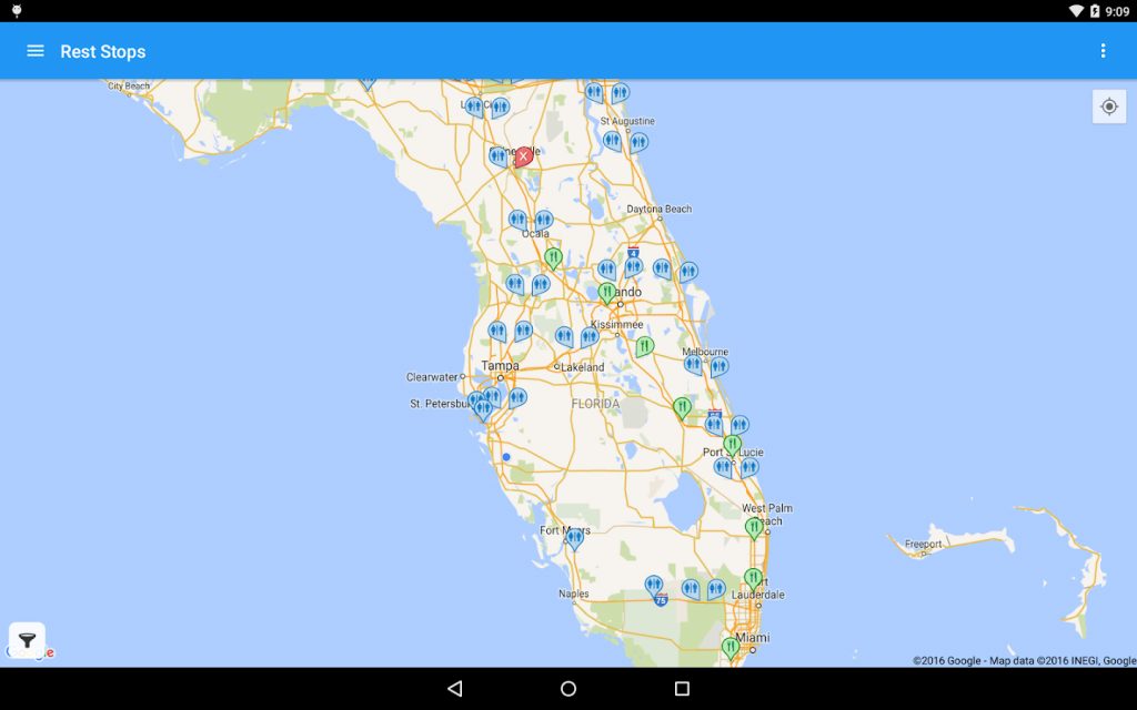 I Rest Areas California Map Google Maps California I Rest Areas