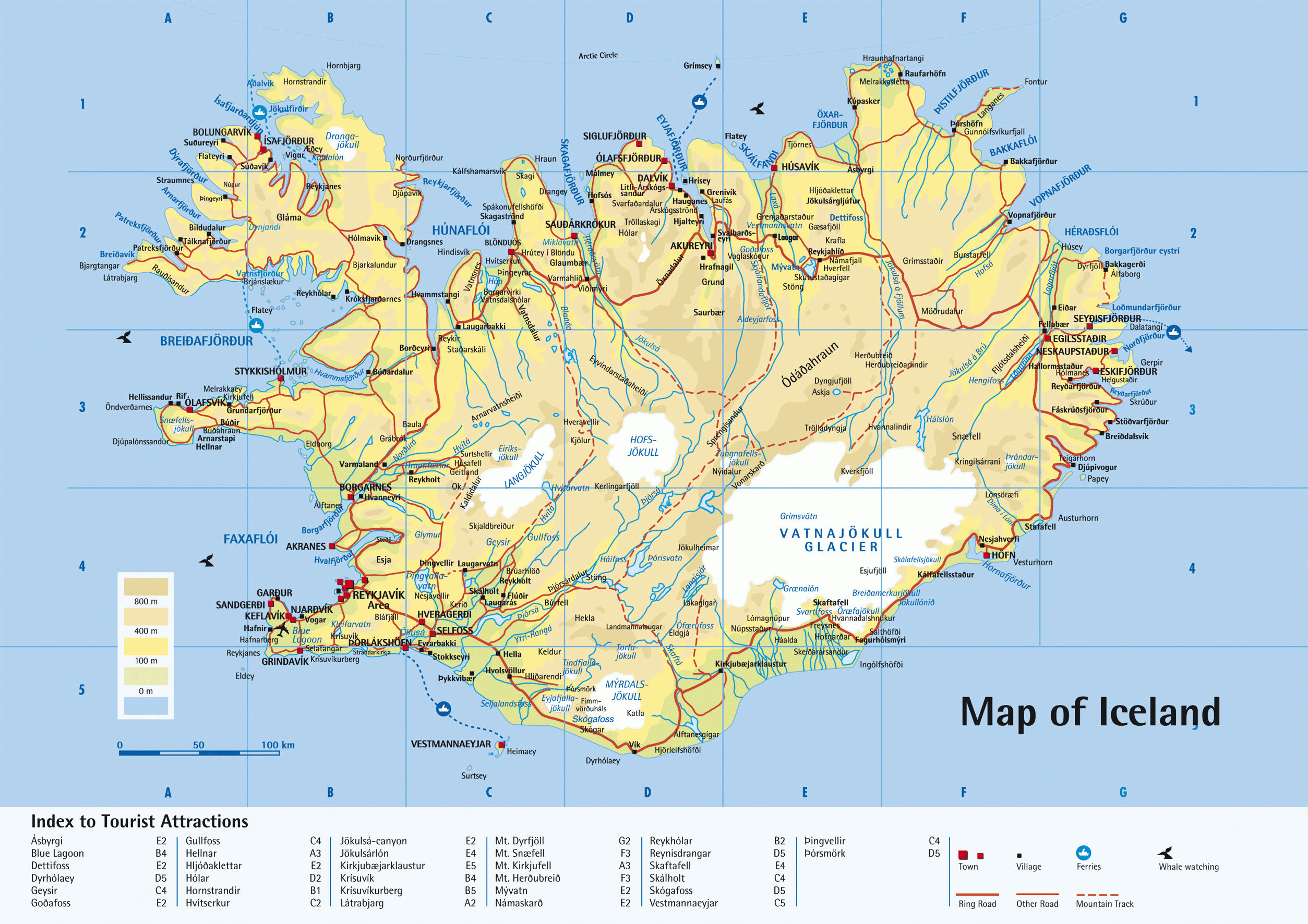 Iceland Tourism | Printable Iceland Tourist Map,iceland Travel Map - Free Printable Travel Maps