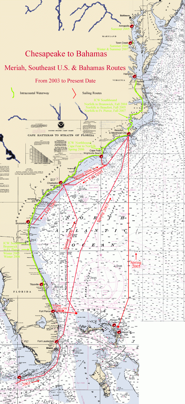 Icw 4 – It&amp;#039;s A Map Party | John H Hanzl (Author) - Intracoastal Waterway Florida Map
