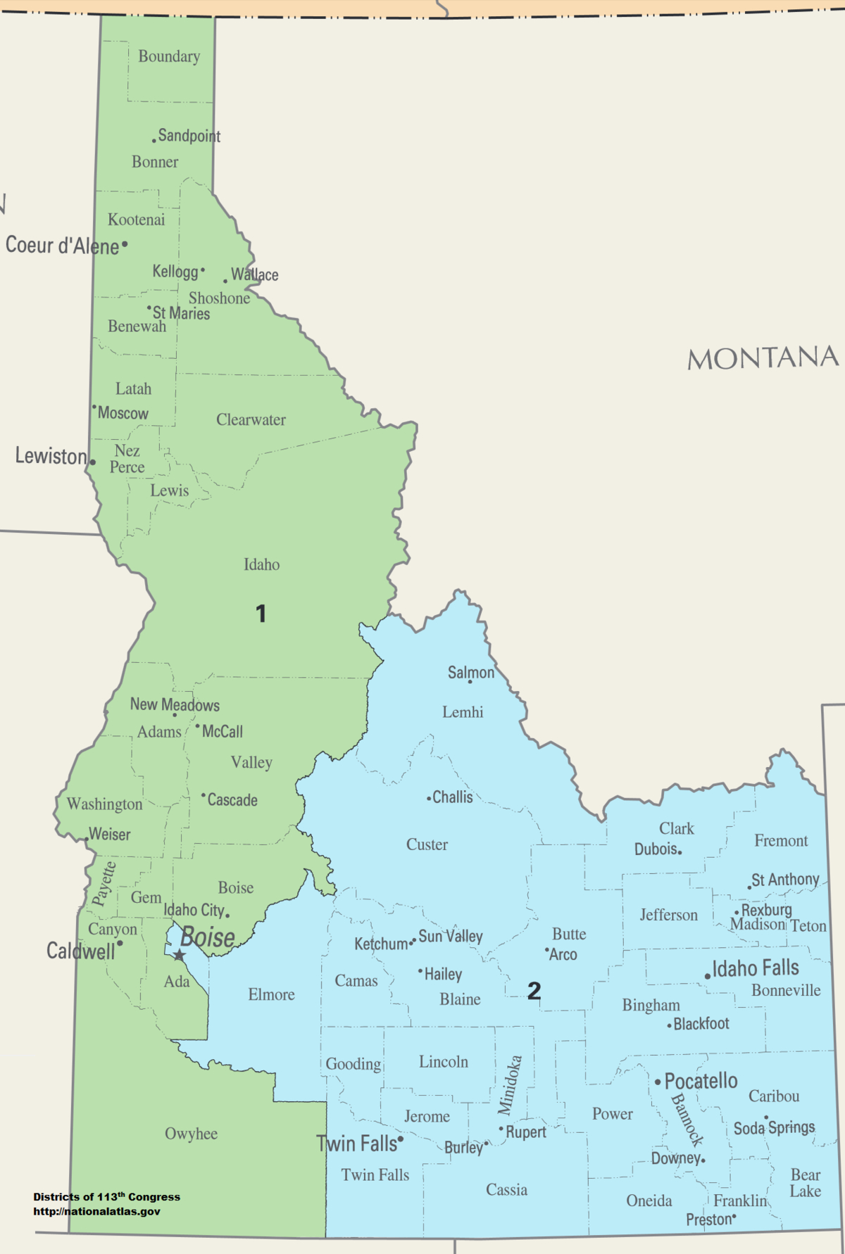 Idaho&amp;#039;s Congressional Districts - Wikipedia - Texas 2Nd Congressional District Map