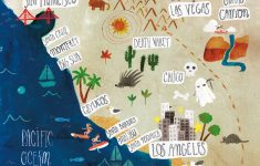 Illustrated Map Of California, Usa // Carte Illustrée De Californie - Illustrated Map Of California