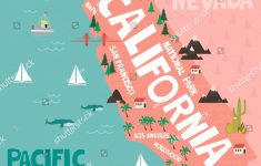 illustrated map state california united states image vectorielle de illustrated map of california Illustrated Map State California United States Image Vectorielle De - Illustrated Map Of California