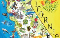 Illustrated Tourist Map Of California. California Illustrated - Illustrated Map Of California