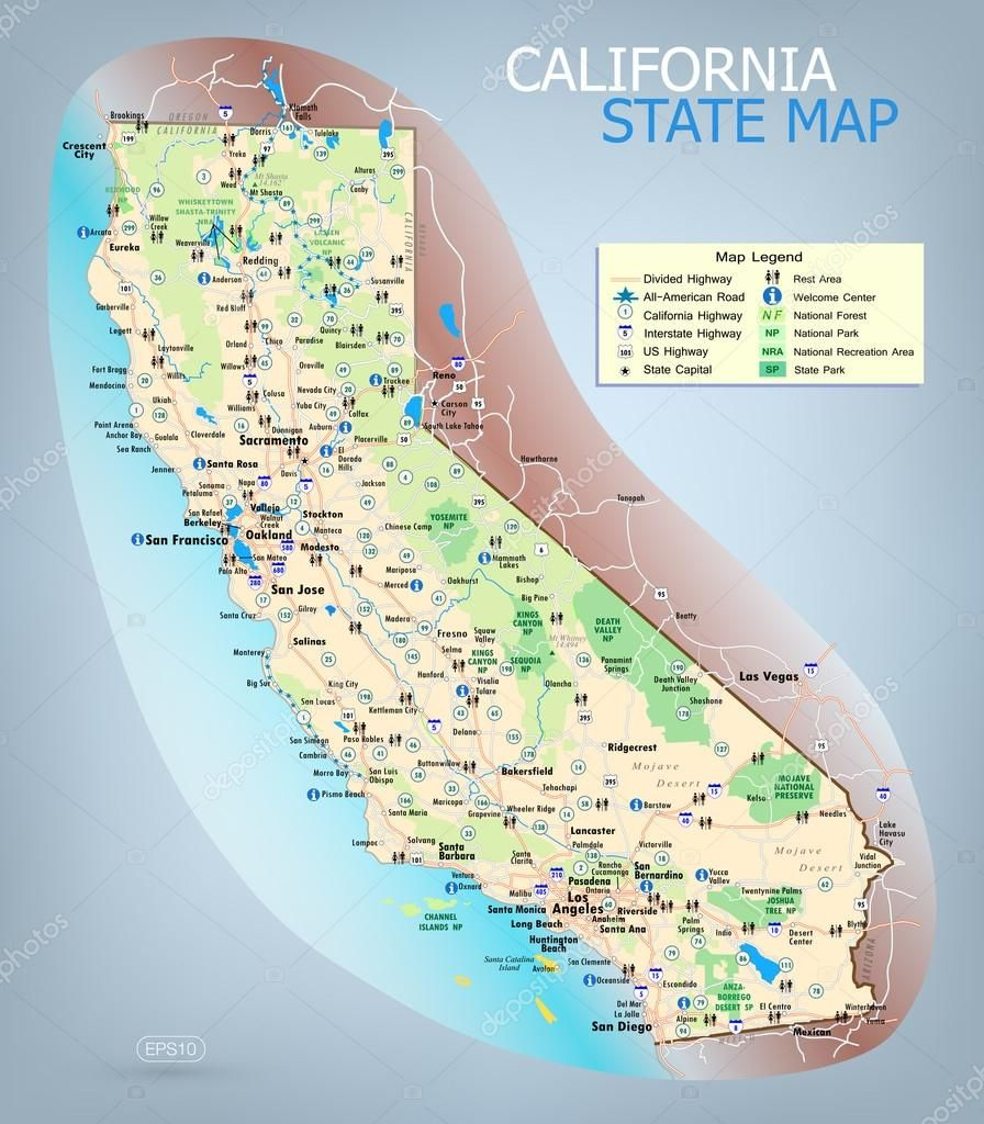 Image Result For Map Symbols For California Landforms | Beck - California Landforms Map