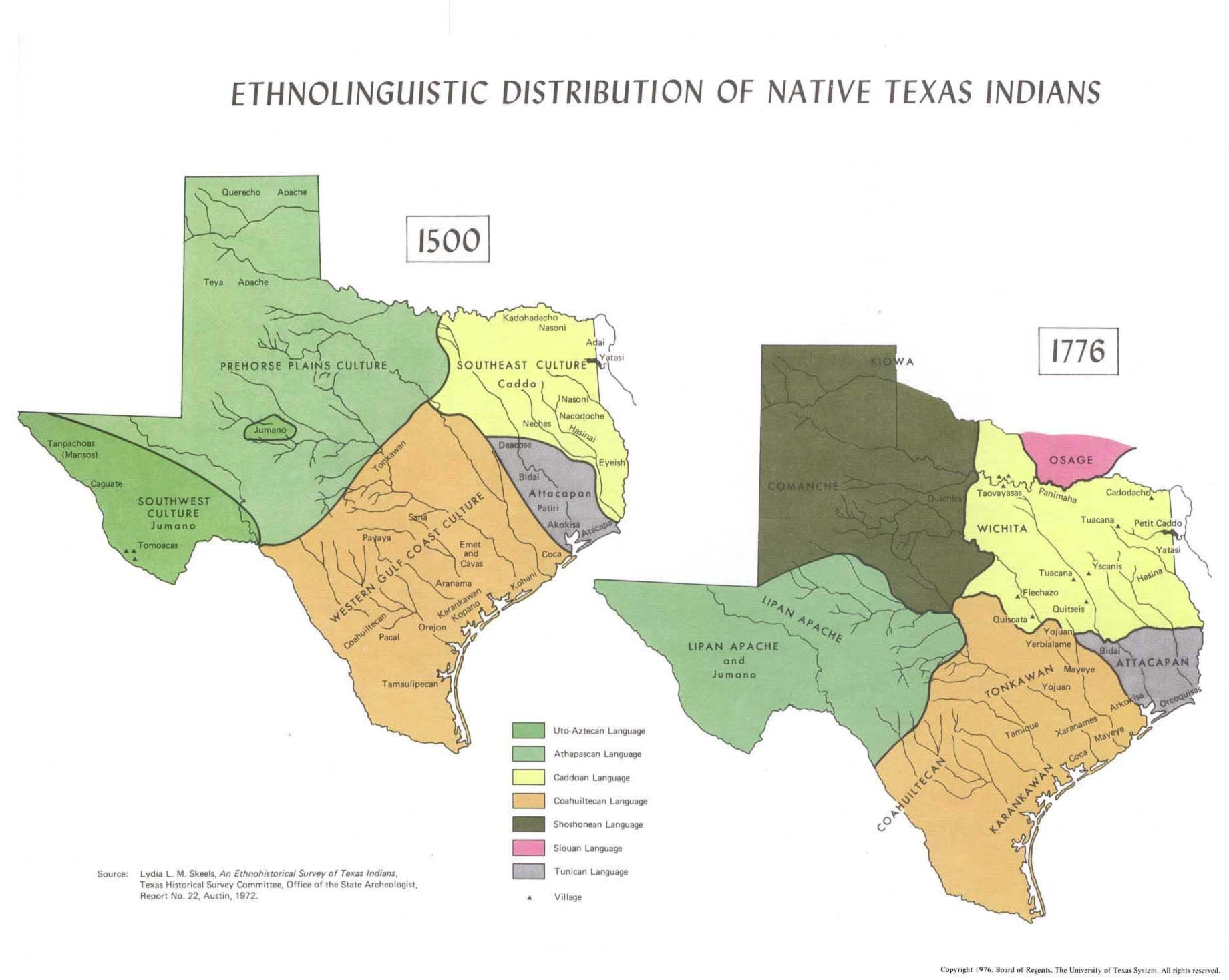 Texas Indian Tribes Map Printable Maps