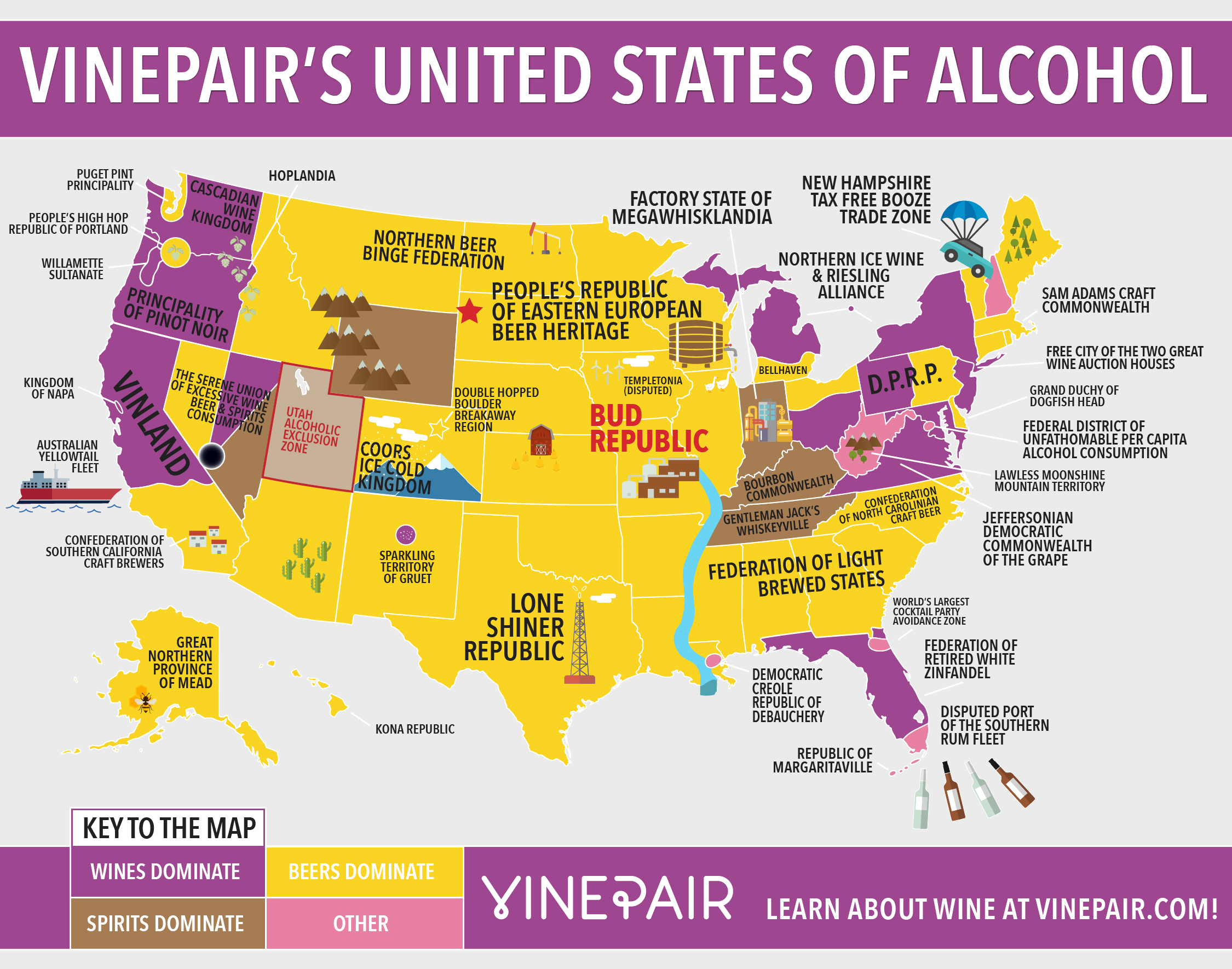 Infographic: United States Of Alcohol - Florida Winery Map