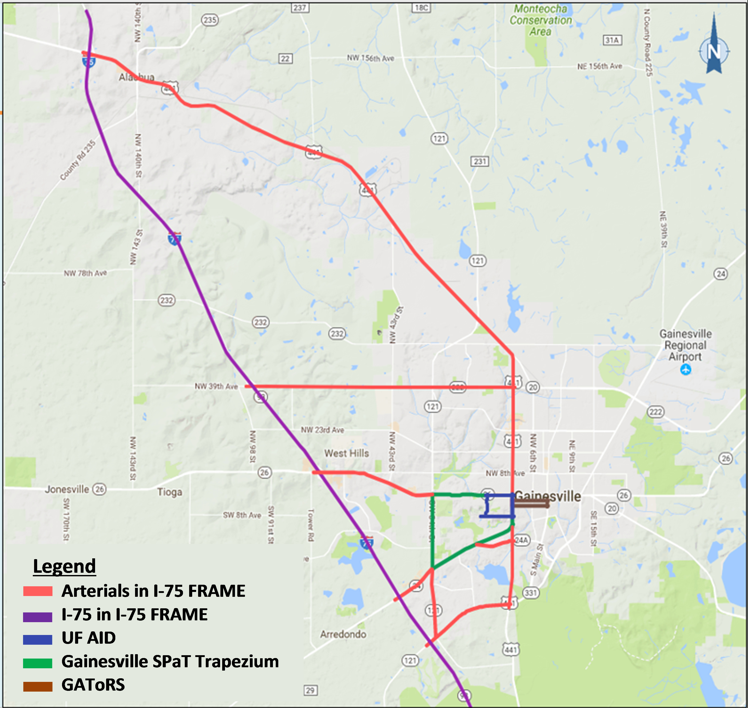 Infrastructure And Projects – University Of Florida Transportation - Map Of Gainesville Florida And Surrounding Cities