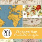 Instant Download   Digital Collage   Vintage Maps   40 Piece   Vintage Map Printable