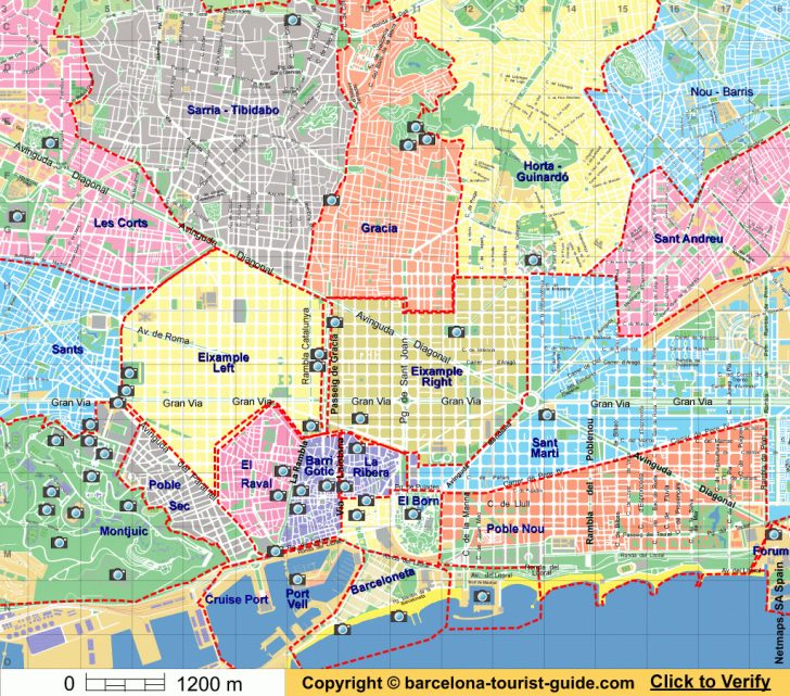 Printable Map Of Barcelona
