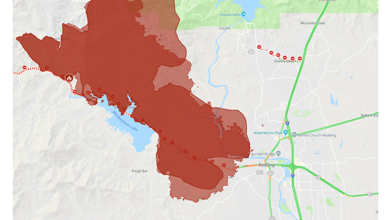 Interactive Map: A Look At The Carr Fire Burning In Shasta County - Redding California Fire Map