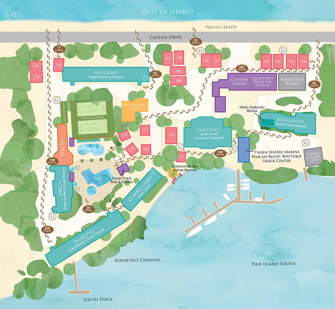 Interactive Map - Captiva Island Resort - &amp;#039;tween Waters Inn, Sanibel - Seaside Florida Google Maps