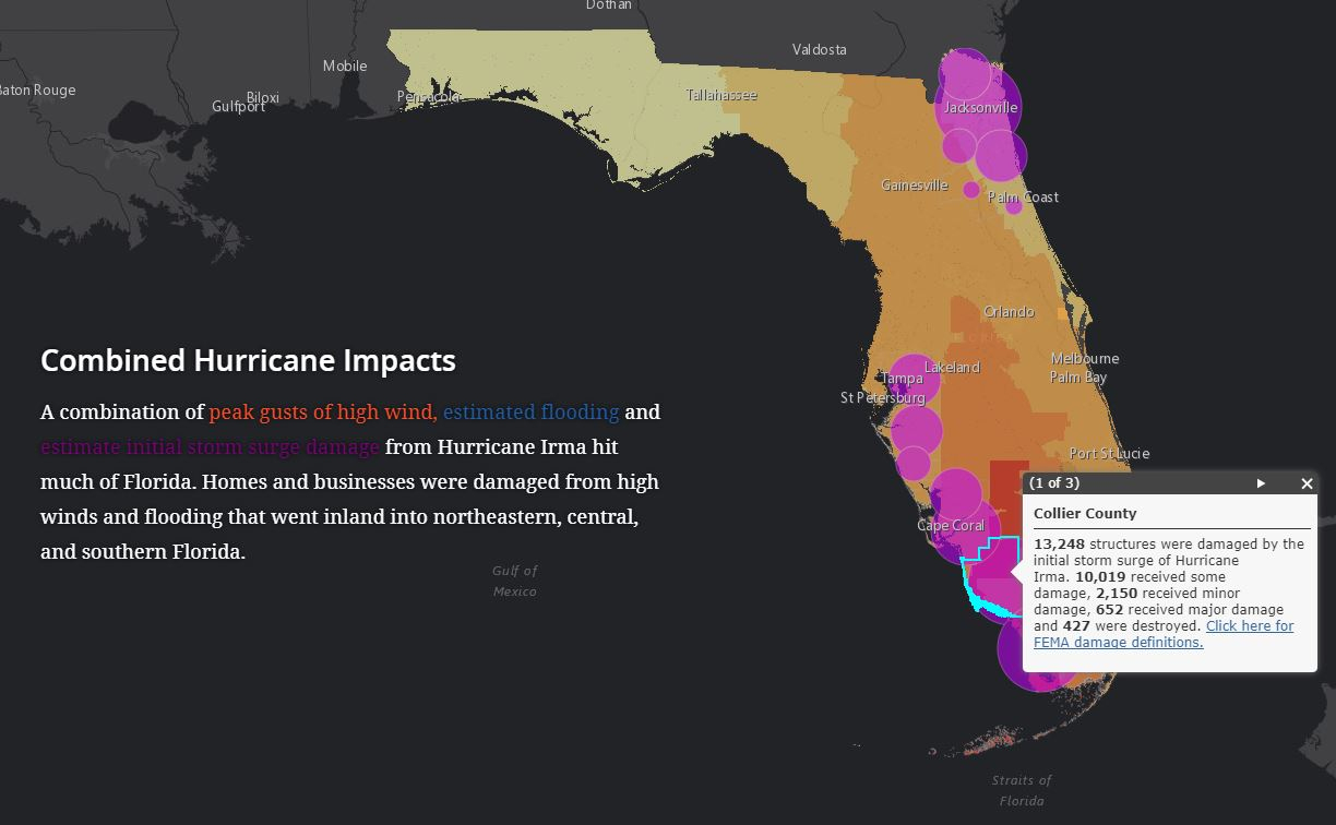 Interactive Story Map Shows Hurricane Impacts And Florida&amp;#039;s - Florida Hurricane Damage Map