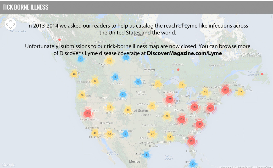 Interactive Tick-Borne Illness Map | Discovermagazine - Lyme Disease In Florida Map