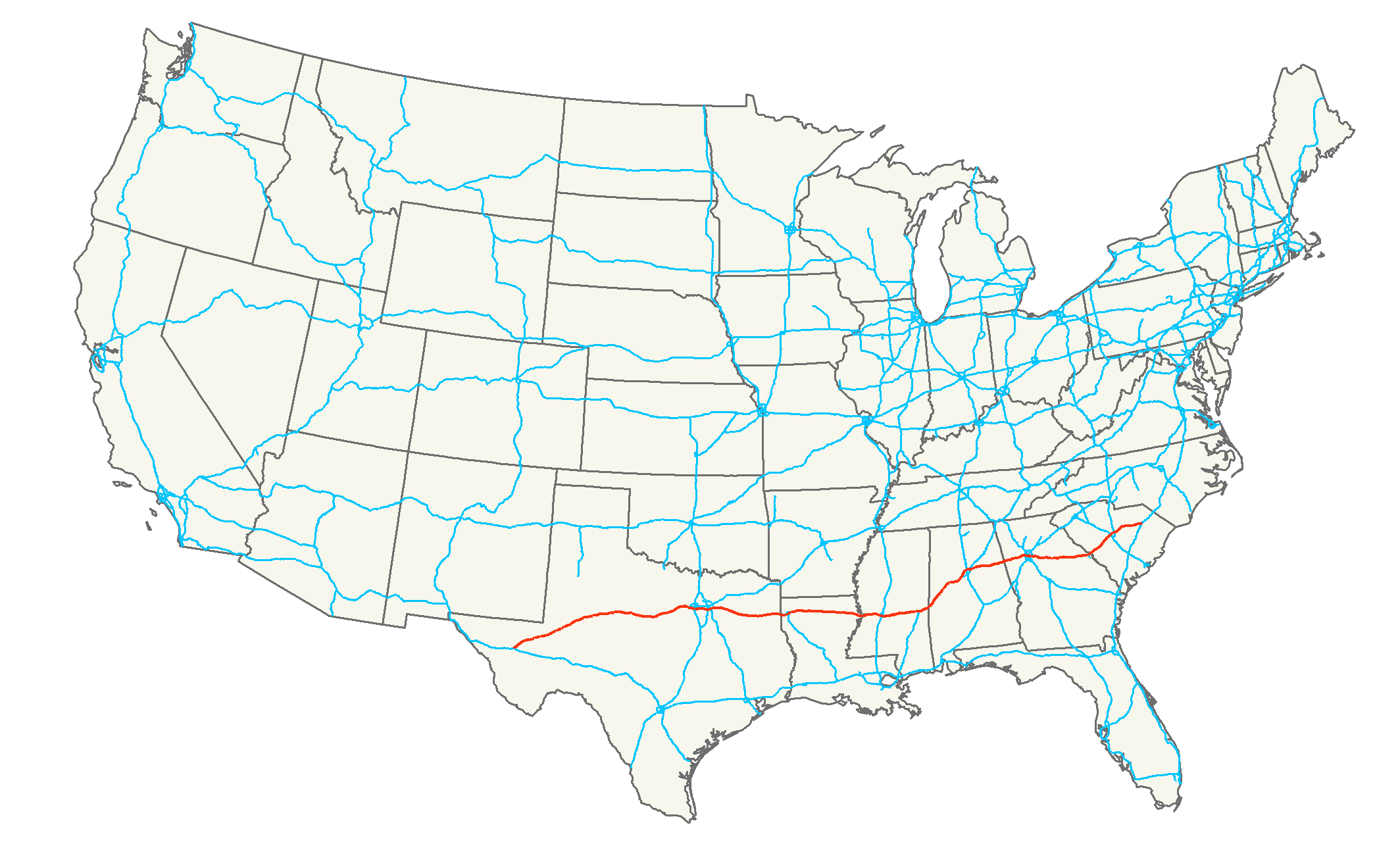 Interstate 20 - Wikipedia - Atlanta Texas Map