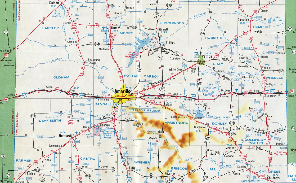 Interstate 40 - Aaroads - Texas Highways - Map Of Texas Highways And Interstates