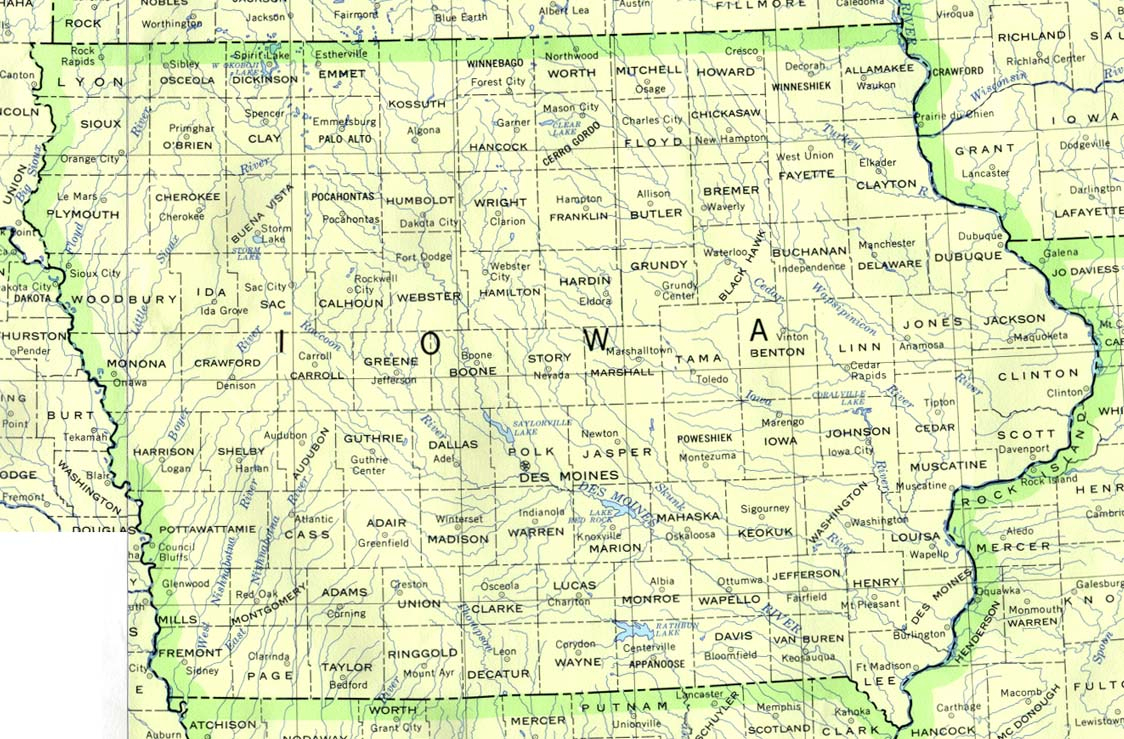 Iowa Maps - Perry-Castañeda Map Collection - Ut Library Online - Printable Map Of Des Moines Iowa