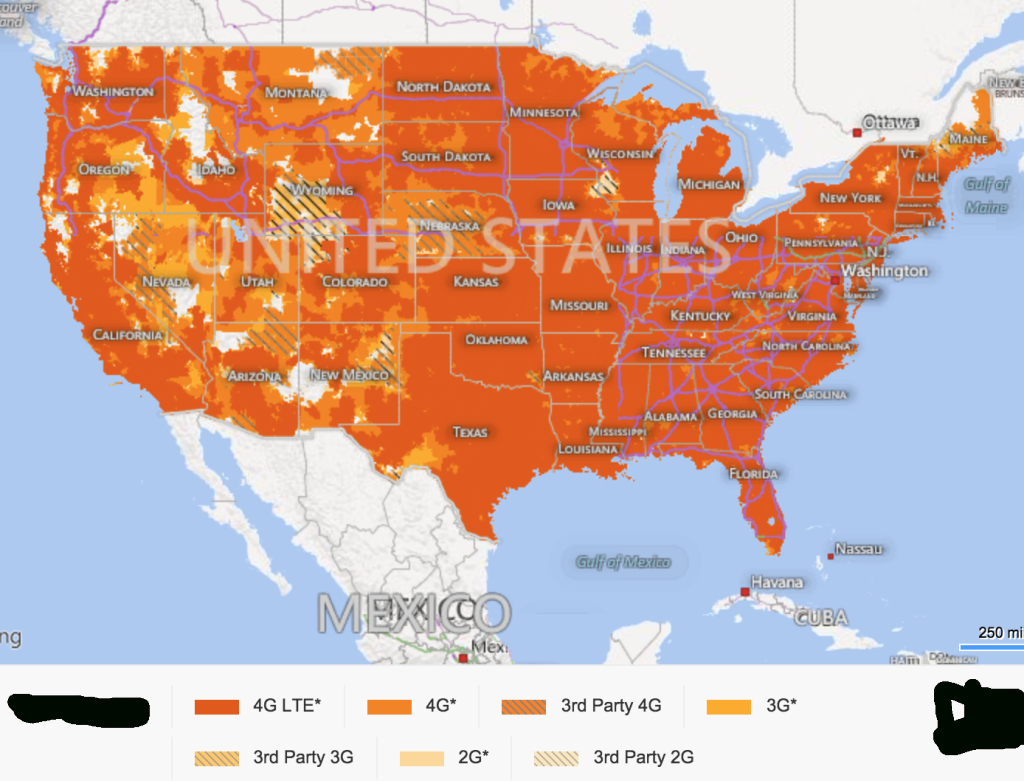 Iphone 6S Carriers Compared Based On Coverage: At&amp;amp;t Vs. Verizon Vs - At&amp;amp;amp;t Florida Coverage Map