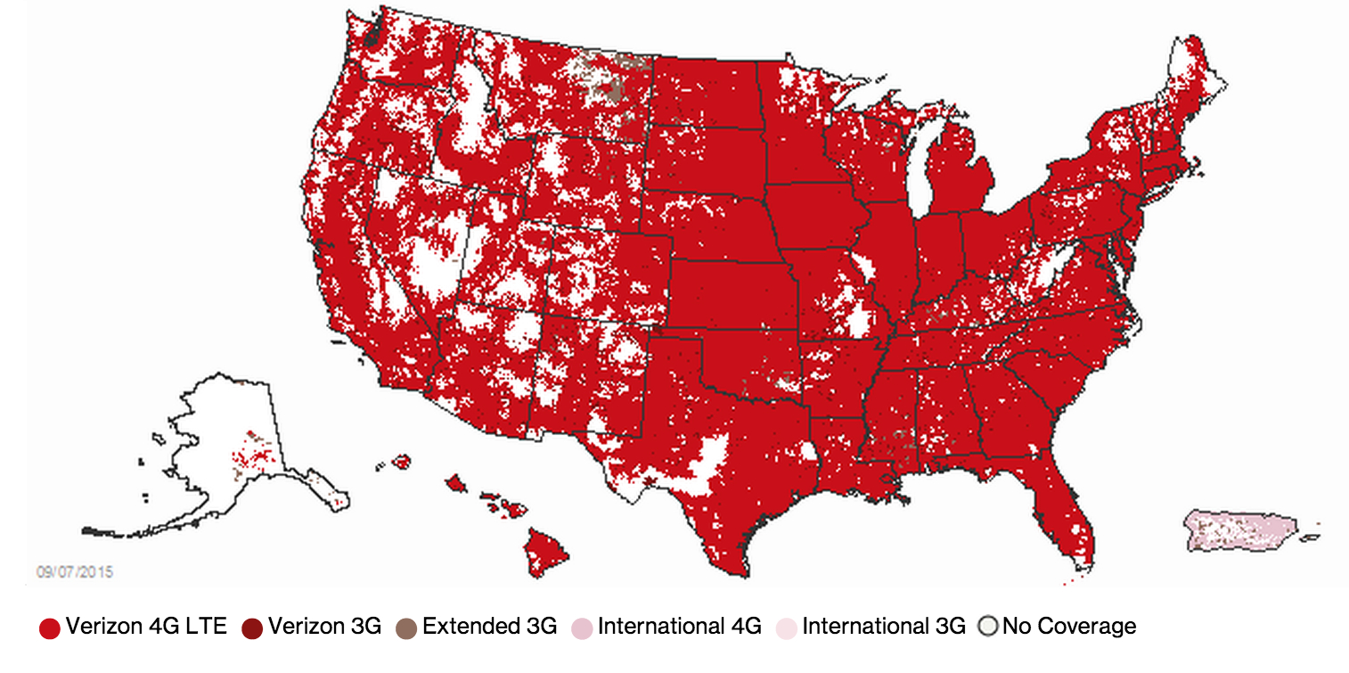 Iphone 6S Carriers Compared Based On Coverage: At&amp;amp;t Vs. Verizon Vs - Verizon Coverage Map Florida