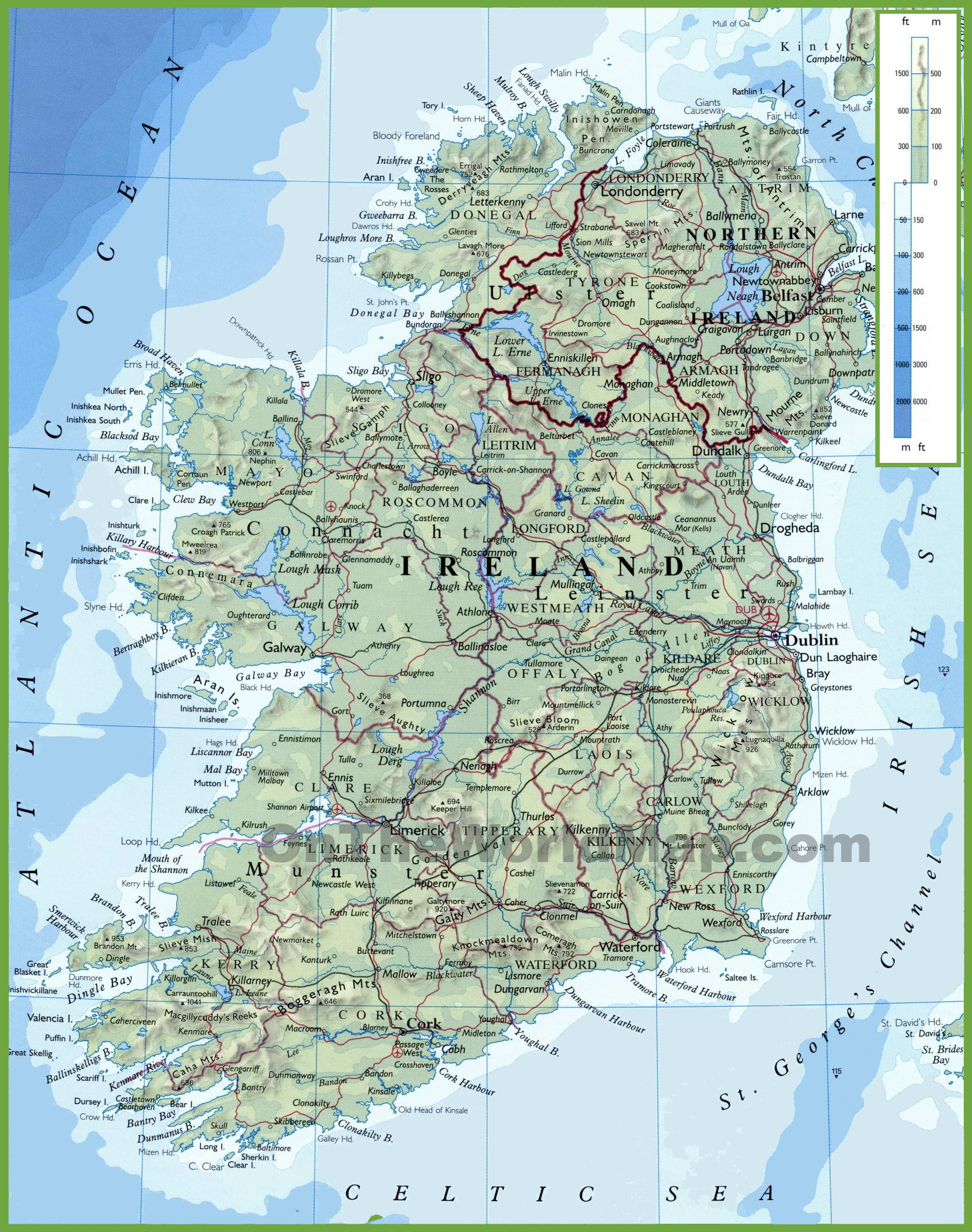 Ireland Maps | Maps Of Republic Of Ireland - Large Printable Map Of Ireland