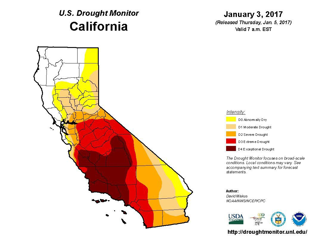 Is The Drought Over? | Sean Scully | Napavalleyregister - California Drought Map 2017